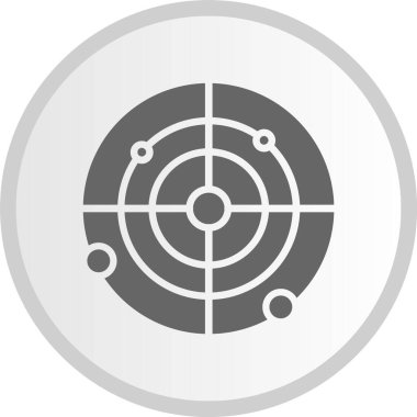 Sonar İşaret Çemberi Gri Simgesi