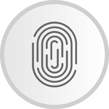 Parmak izi İşaret Çemberi Gri Simgesi