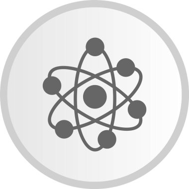 Atomlar Gri Çember Simgesi