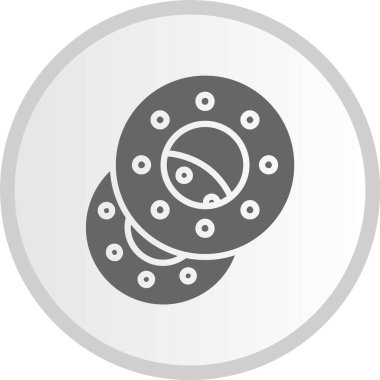 Bisküviler Gri Çember Simgesi