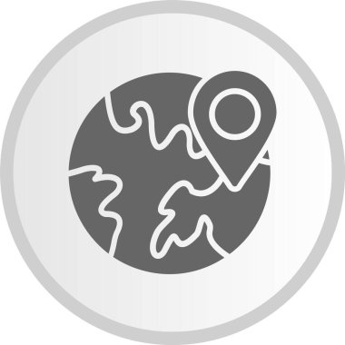 Konum Gri Çember Simgesi