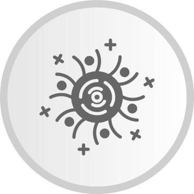 Kara Delik Kabartma Çember Gri Simge