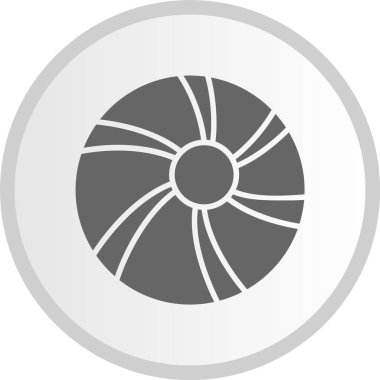 Plaj Topu Kabartma Çemberi Gri Simgesi