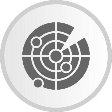 Radar Gri Çember Simgesi