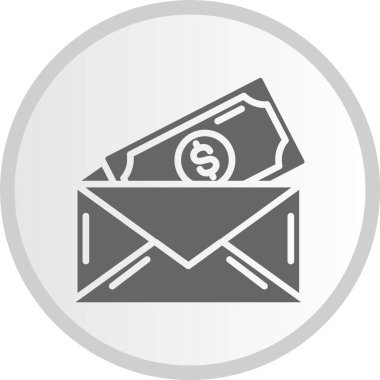 Salery Kabartma Çemberi Gri Simgesi