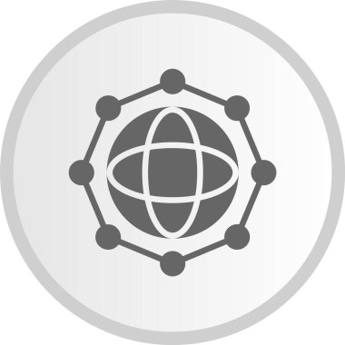 İnternet Kabartma Çemberi Gri Simgesi