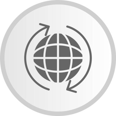 Dünya Çemberi Gri Simgesi