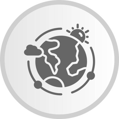 Atmosfer Kabartma Çemberi Gri Simgesi