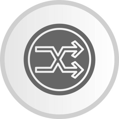 Okun Kabartma Çemberi Gri Simgesi