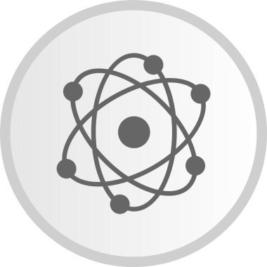 Atom Kabartması Çember Gri Simge