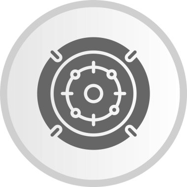 Hedef Gri Çember Simgesi