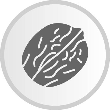 Ceviz Kabartması Çember Gri Simge