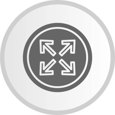 Ok Kabartma Çemberi Gri Simgesini Genişlet