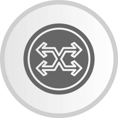 Sembol Oku Çemberi Gri Simgesi