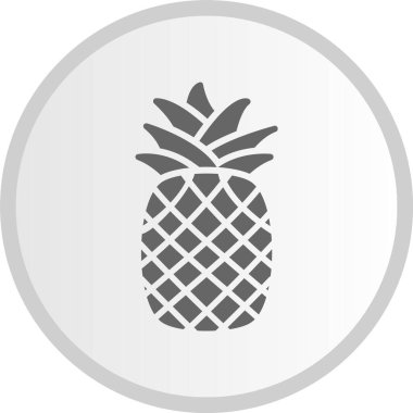 Çam Elması Kabartması Gri Çember Simgesi