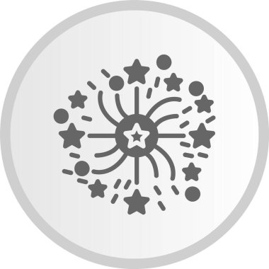 Havai fişekler Gri Çember Simgesi