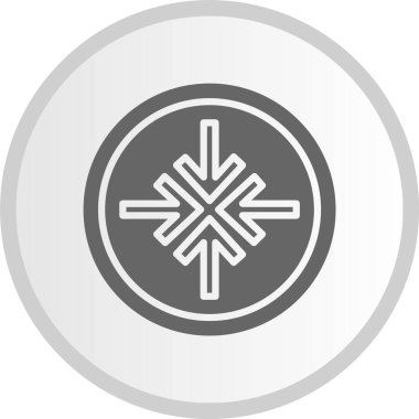 Oku Küçült Gri Çember Simgesi