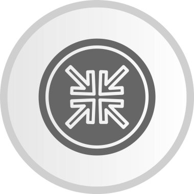 Oku Küçült Gri Çember Simgesi