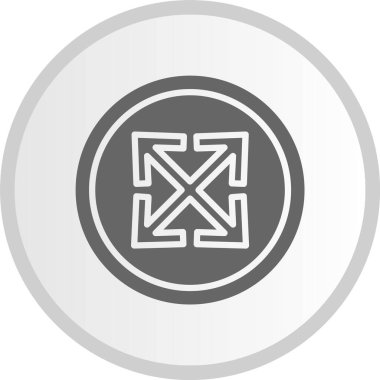 Oku Büyüt Gri Çember Simgesi