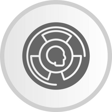 Radyasyon Kabartma Çemberi Gri Simge