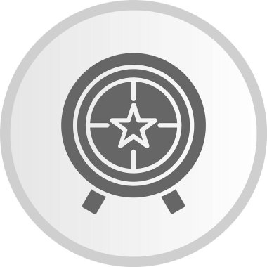 Hedef Gri Çember Simgesi