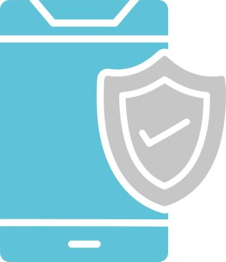 Mobil Sigorta Kabartması İki Renk Simgesi