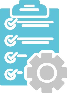 Proje Yönetimi Kabartması İki Renk Simgesi