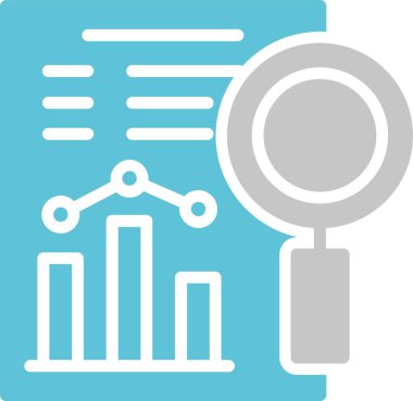 Analiz Grafiği İki Renk Simgesi