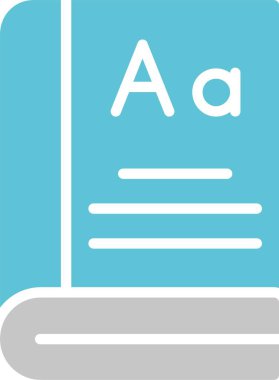 Sözlük Kabartması İki Renk Simgesi