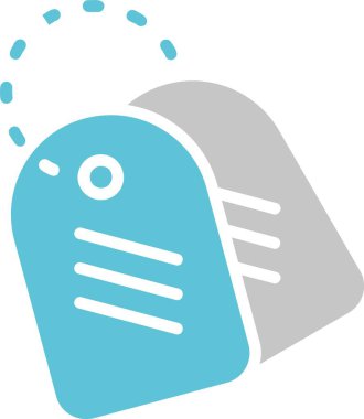 Köpek Etiketi İki Renk Simgesi Simgesi