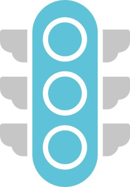Trafik Işığı Sembolü İki Renk Simgesi