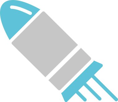 Mermi Kabartması İki Renk Simgesi