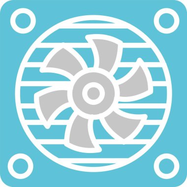 Fan Kabartma İki Renk Simgesi