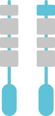 Bbq Kabartma İki Renk Simgesi