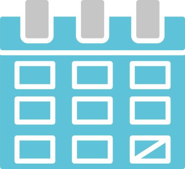 Takvim Kabartması İki Renk Simgesi