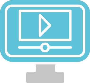 Çevrimiçi Akımlı Kabartma İki Renk Simgesi