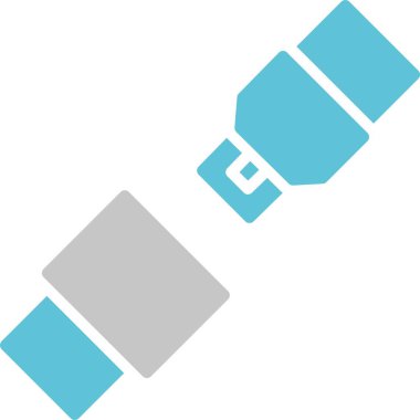 Emniyet kemeri sembolü iki renk simgesi