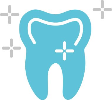 Taze Diş Kabartması İki Renk Simgesi