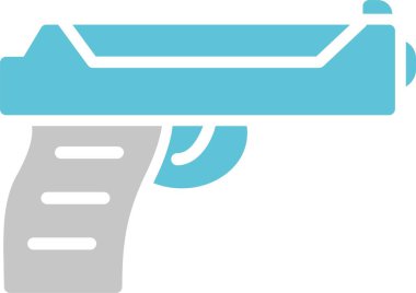 Silah Sembolü İki Renk Simgesi