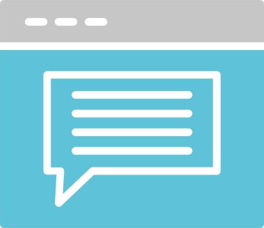 İleti Kabartması İki Renk Simgesi