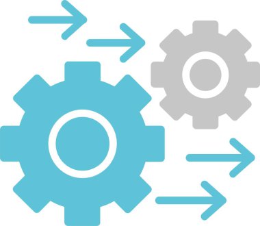 İşlem Kabartması İki Renk Simgesi