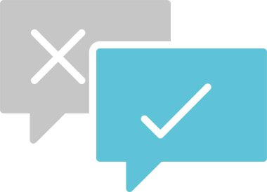 Tartışma Kabartması İki Renk Simgesi