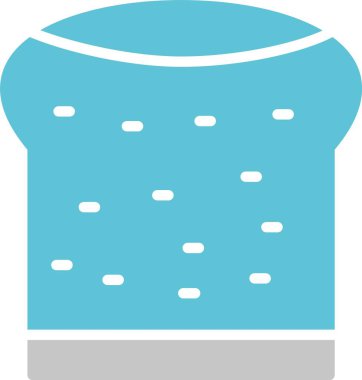 Düz Ekmek Kabartması İki Renk Simgesi