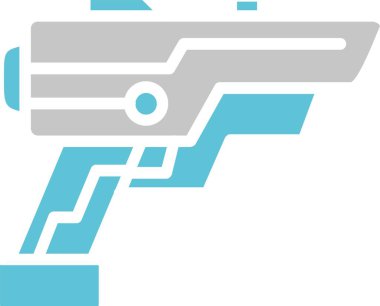 Silah Sembolü İki Renk Simgesi