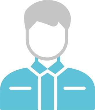 Kullanıcı Kabartması İki Renk Simgesi