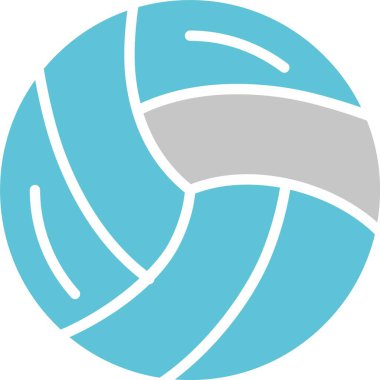 Voleybol Kabartması İki Renk Simgesi