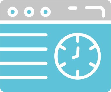 Web Tarayıcı Kabartması İki Renk Simgesi