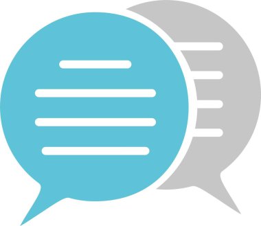 Chat Glyph İki Renk Simgesi