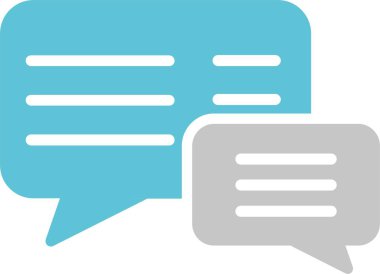 Diyalog Kabartma İki Renk Simgesi