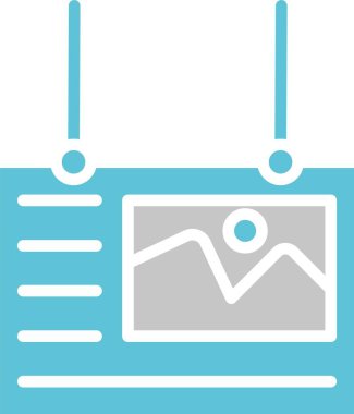 Poster Kabartması İki Renk Simgesi